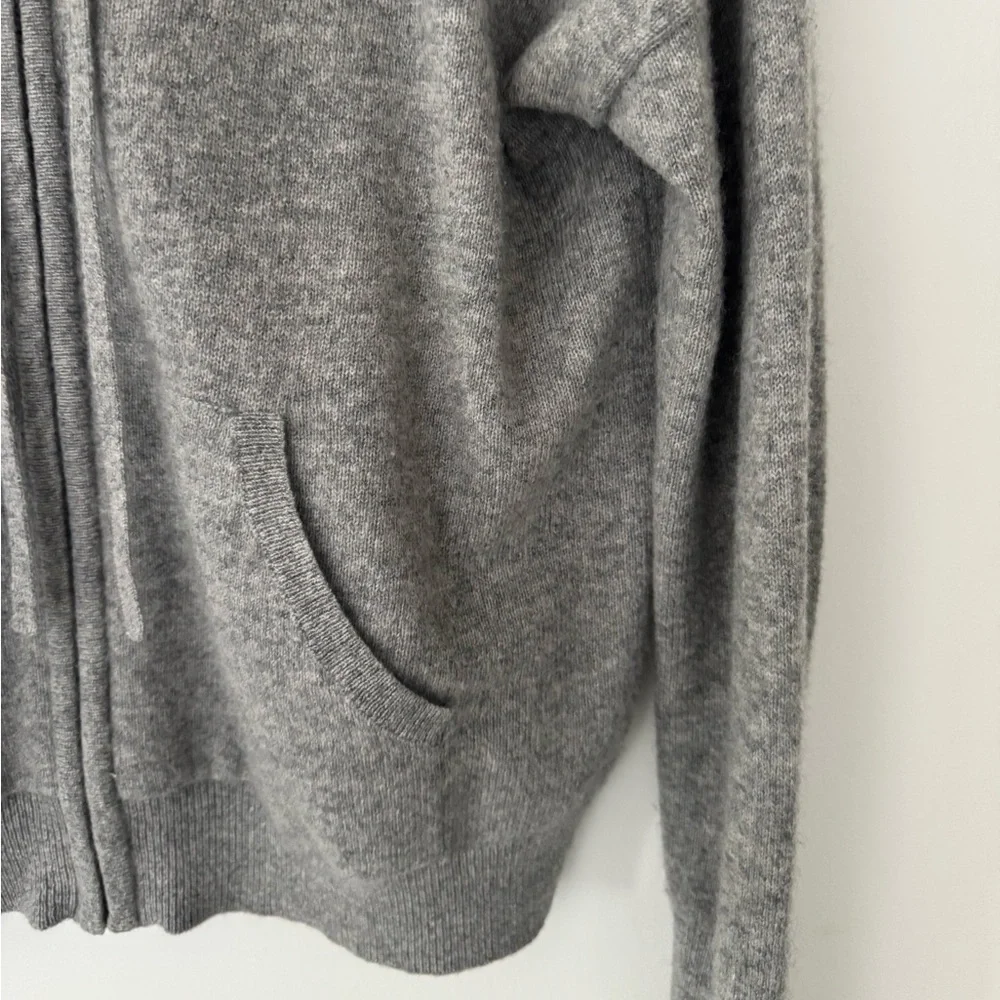 White + Warren Heather Gray Zip Up Hoodie SM - Picture 6 of 9